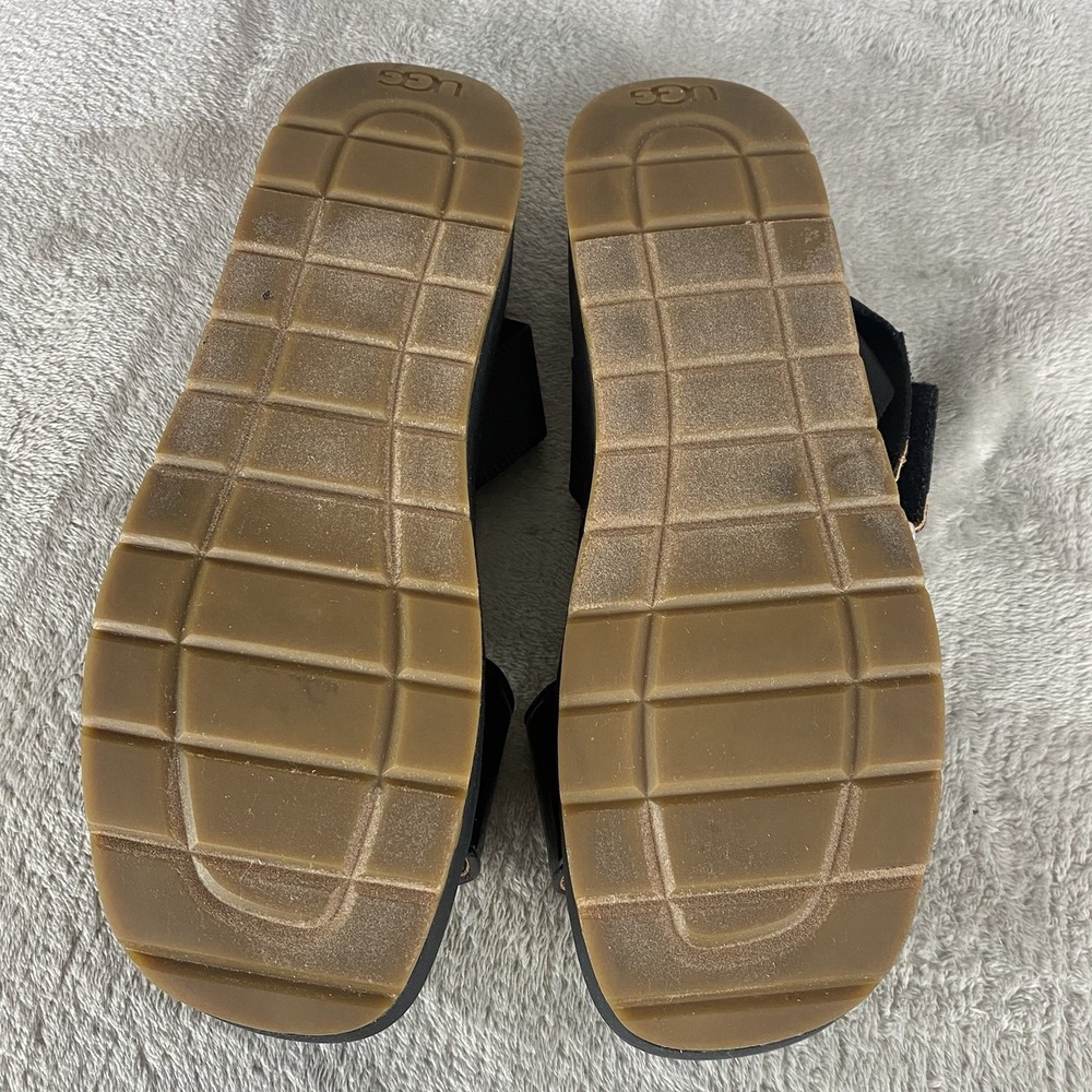 UGG Lennox Strappy Flat Sandals Womens Size 10 Black Patent Leather NEW - Picture 10 of 11